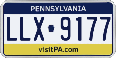 PA license plate LLX9177