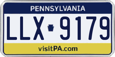 PA license plate LLX9179