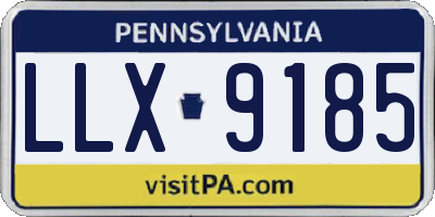 PA license plate LLX9185