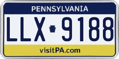 PA license plate LLX9188