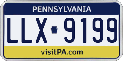 PA license plate LLX9199