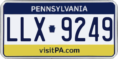 PA license plate LLX9249