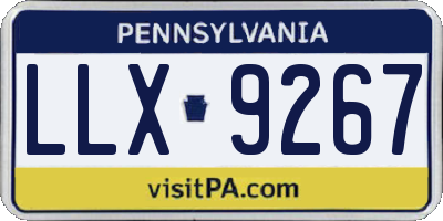 PA license plate LLX9267