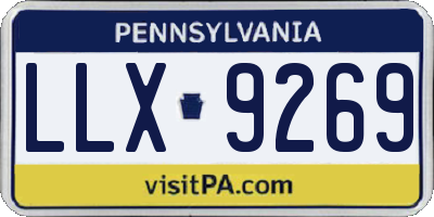 PA license plate LLX9269