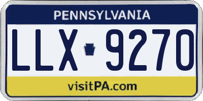PA license plate LLX9270