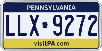 PA license plate LLX9272