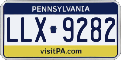 PA license plate LLX9282