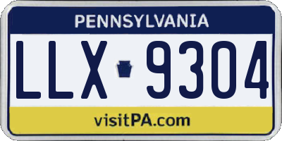 PA license plate LLX9304