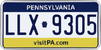 PA license plate LLX9305