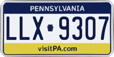 PA license plate LLX9307