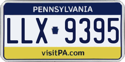 PA license plate LLX9395