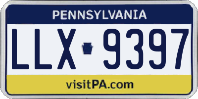 PA license plate LLX9397