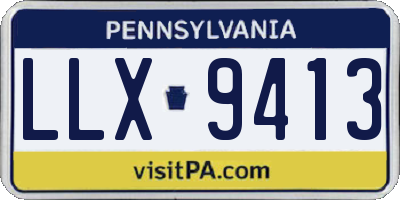 PA license plate LLX9413