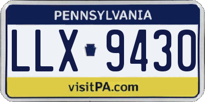PA license plate LLX9430