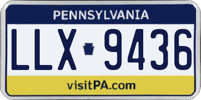 PA license plate LLX9436