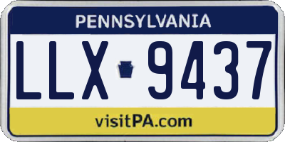 PA license plate LLX9437