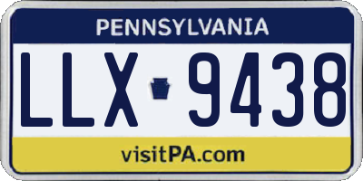 PA license plate LLX9438