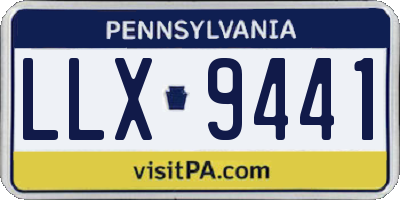 PA license plate LLX9441