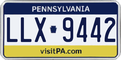 PA license plate LLX9442