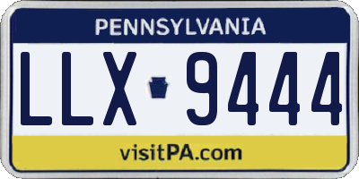 PA license plate LLX9444