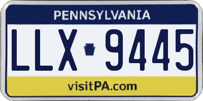 PA license plate LLX9445