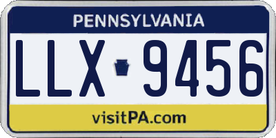 PA license plate LLX9456