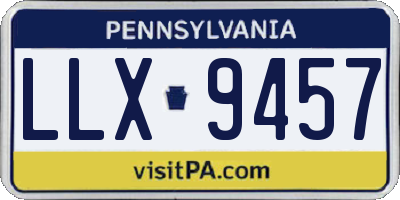 PA license plate LLX9457