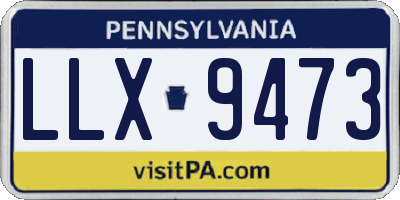 PA license plate LLX9473