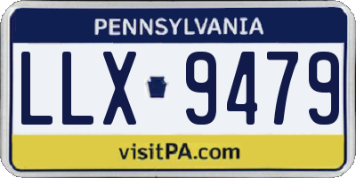 PA license plate LLX9479