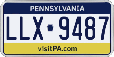 PA license plate LLX9487