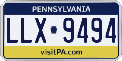 PA license plate LLX9494