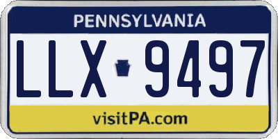 PA license plate LLX9497