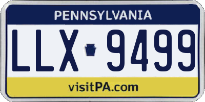 PA license plate LLX9499