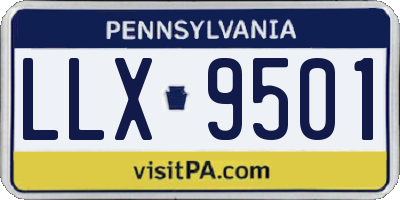 PA license plate LLX9501