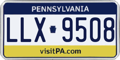 PA license plate LLX9508
