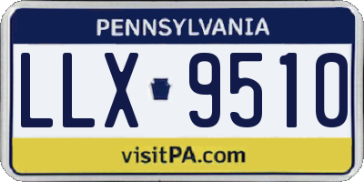 PA license plate LLX9510
