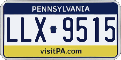 PA license plate LLX9515