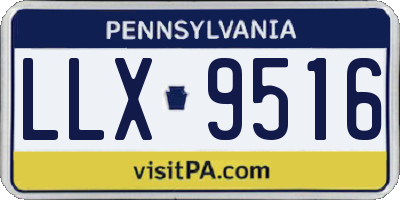 PA license plate LLX9516