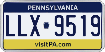 PA license plate LLX9519