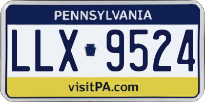 PA license plate LLX9524
