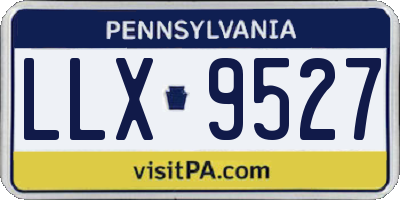 PA license plate LLX9527