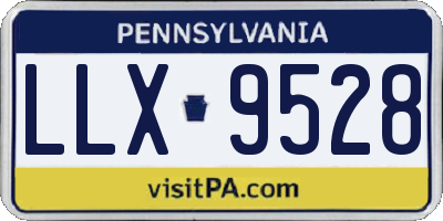 PA license plate LLX9528