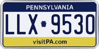 PA license plate LLX9530