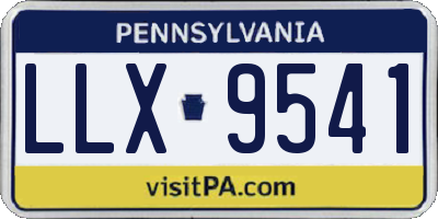 PA license plate LLX9541