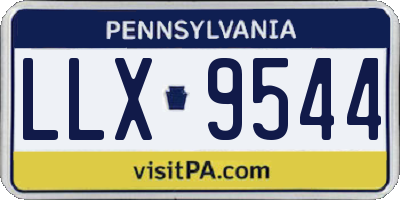 PA license plate LLX9544