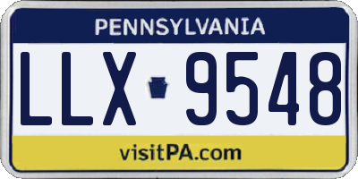 PA license plate LLX9548