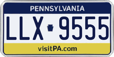 PA license plate LLX9555