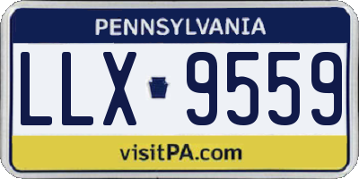 PA license plate LLX9559