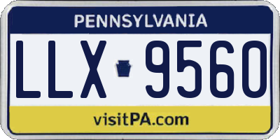 PA license plate LLX9560
