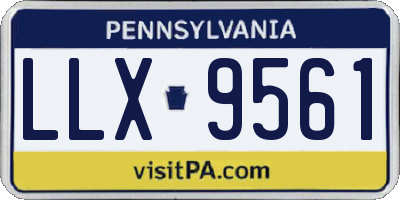 PA license plate LLX9561